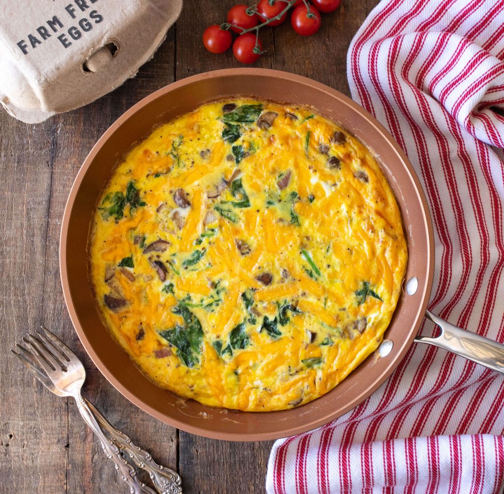 Spinach & Mushroom Frittata Marie Saba Easy, Delicious & Nutritious!